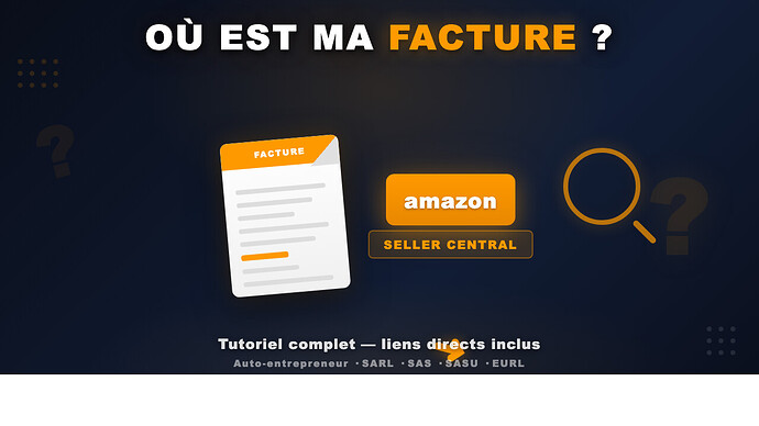 Trouver sa facture d'abonnement Amazon Seller Central